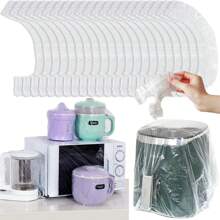 10/50pcs Extra Large & Thick Disposable Dust Cover, Durable Waterproof PP Plastic With Elastic Edge, Kitchen Appliance Protective Cover, Suitable For Small Electronics, Ovens, Dust-Proof - Multicolor - View 8