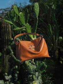 FION Crossbody Bags For Women Retro Shoulder Bags Vegan Leather Handbags Slouchy Large Crossbody Bag With Adjustable Strap - Brown - View 9