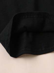 Lulu's wish 全新夏季男童摇滚印花短袖 T 恤、儿童休闲图案 T 恤、女童百搭衬衫 - 黑色 - 查看 5