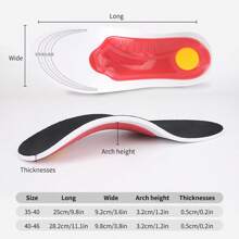 1 Pair EVA Arch Support Insoles - Shock Absorbing & Comfortable Sport Shoe Inserts, Suitable For Men & Women Work Boots, Running Sneakers