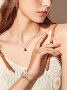 Leopard Floral Engraved Band Compatible With Apple Watch Band 49mm 45mm 44mm 42mm 41mm 40mm 38mm 46mm, Cheetah Waterproof Sport Silicone Wristbands Replacement Strap Compatible With IWatch Series 11 10 9 8 7 6 5 4 3 2 1 SE For Women - Milk Tea - View 4