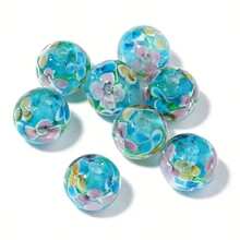 10-Piece Mixed Color Petal Design Handmade Glass Beads DIY Jewelry Making- Perfect For Earrings, Bracelets, Necklaces, Etc.