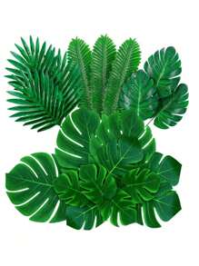 7 pièces Feuilles de palmier et rotin artificiel, pour la chambre, la décoration de la maison, le remplissage de vase, les arrangements floraux, les fêtes à thème, le centre de table, les anniversaires, les fêtes hawaïennes, les rassemblements familiaux, les accessoires photo, la décoration extérieure de jardin
