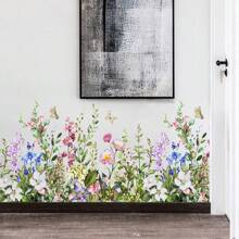 2X Flower Plants Electrostatic Glass Stickers Window Wall Decals Removable - Multicolor - View 7