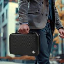 Hard Travel Case For Hair Clippers, Hair Cutting Barber Supplies Organizer Bag, Trimmer Storage Holder For Ufree/For Wahl/For Norelco/For Andis Men Razor Guard Grooming Kits -Box Only Tools Bag Organizer - màu đen - Xem 7