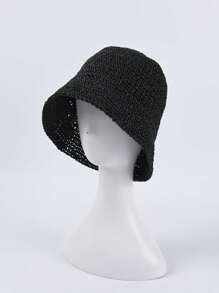 Women Beach Classic Straw Hat, Women Spring And Summer Beach Sun Hat, Versatile Bucket Hat, Sun Protection - Camel - View 6