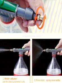 Hand-Held High Pressure Sprayer With Adjustable Nozzle, Manual Pump Air Sprayer Tool For Garden Top - Plastic, Battery-Free, Handheld Design