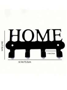 CIF BUY 1 Piece "LOVE" Letter Wall-Mounted Storage Rack, Floating Wall Keychain, Metal Wall-Mounted Storage Rack, Stick-On/Punch-Mounted Storage Rack,Suitable For Modern Home Decor, Home Decoration, Room Decor, Bedroom Decor, Bathroom Decor, Waterproof, Rust Proof And Durable,Wall Decor,Birthday Gift - Black - View 4