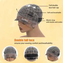 DWNSEN DIY Weaving Three Piece Set Double Full Lace Crochet Wig Caps With Natural Knots And Baby Hair Quick For Wig Making, Breathable HD Lace Braided Cap For Crochet Braids, Glueless Hair Net With Bangs Gift Crochet And Nylon Hairnet - 109 sections - 查看 9