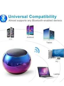 无线蓝牙音箱轻便便携式小型钢炮金属重型低音炮户外迷你蓝牙音箱通用智能手机、笔记本电脑和平板电脑适用于智能手机、派对、活动和其他小型设备 - 彩色 - 查看 3