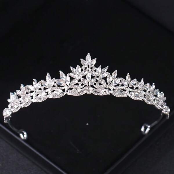 1 Stück elegant blumendesignter Braut-Haarschmuck aus Zinklegierung, geeignet für alle Jahreszeiten