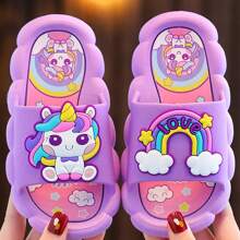 Sanrio 1 双 Hello Kitty 卡通马夏季儿童拖鞋，软底防滑浴室室内户外沙滩公主凉鞋，适合女童 - 紫色 - 查看 13