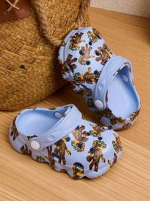 1双春夏男童卡通可爱舒适时尚休闲轻便透气防滑耐磨露趾沙滩凉鞋 - 藍色 - 查看 4