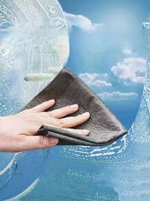 5pcs Magic Cloth Non-Trace Wiping Glass Cloth, Special Waterless Printing Cloth Mirror Cleaning Utensils, Technical Non-Trace Cleaning Cloth - Professional Glass Mirror Cleaning Towel, Waterless Wiping, Gray Microfiber, Home Kitchen, Bathroom Glass, Home Multi-Functional Cleaning Cloth