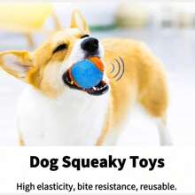 8pcs Squeaky Dog Balls, Dog Toys Balls For Training, Tough Ball Toys For Dogs, Fit With Dog Ball Launcher, High Bouncy Dog Ball For Interactive Playing, Puppy Pet Chew Balls Teething Balls - Multicolor - View 6