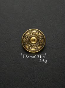 Set de 8 piezas/paquete de botones grandes y redondos con textura vintage y diseño de tótem, adecuados para uniformes, ropa especial, decoración, camisas, suéteres, trajes, abrigos, chaquetas, botones de metal, accesorios de costura DIY de artesanía