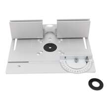 YUNRUX Router Table Insert Plate Wood Working Benches Aluminum Miter Saw Fence Silver - Silver - View 6