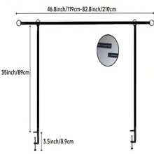 [可调节金属拱门支架] 46-82 英寸黑色金属可调节铁制桌面杆支架 - 气球花拱门适用于派对、生日、婚礼、万圣节、圣诞节装饰礼物毕业生日装饰派对装饰单身派对夏季海滩返校学校用品房间装饰 - 黑色 - 查看 5
