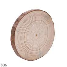 1/2/5/10Pcs Natural Pine Round Unfinished Wood Slices Circles With Tree Bark Log Discs DIY Crafts Wedding Party Painting - Multicolor - View 15