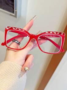 1 Pair Fashion Women Decorative Glasses, Leopard Print Frame Eyeglasses, Suitable For All Seasons, Parties, And Gatherings