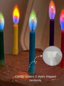 1 set/12 pièces Bougie d'anniversaire multicolore, Décoration de gâteau Branchement créatif Bougie arc-en-ciel Décoration de fête, Fournitures de décoration pour table de dessert, Fournitures de décoration de gâteau, Fournitures de décoration de cuisson, Fournitures de décoration de fête, Cadeaux Remise des diplômes, Mariage