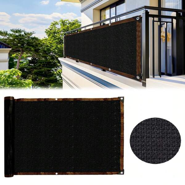 1 Stück Balkondurchsichtschutz, Apartment-Veranda-Geländer-Sichtschutz, Deck-Windschutz-Stoffabdeckung für Außenterrasse, Apartment-Hinterhof, Veranda, Deck-Geländer