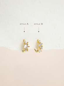 1 pieza Aros de cartílago de plata esterlina 925 con CZ, aros para rook, aros para concha, aros pendientes, adecuados para uso diario de mujeres y hombres, se vende como 1 pieza (no 1 pieza)