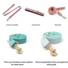 Fashion Corduroy Chenille Metal Clasp Dog Leash, Dog Walking Leash, Pet Accessories (Slight Color Difference Due To Fabric Batch, Sent Randomly)