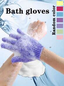 10 piezas Guantes exfoliantes de baño, manoplas de ducha reutilizables para fregar, cepillo de espalda, masaje y exfoliación corporal, accesorios de limpieza corporal