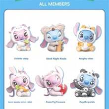 Miniso 动漫周边 Lilo & Stitch 系列动物派对盲盒可爱卡通惊喜盒娃娃摆件手工圣诞礼物（随机发货，1个） - 彩色 - 查看 3