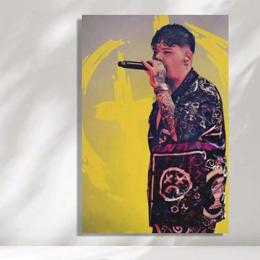 Framed Junior Poster H Album Cover Music (50) Canvas Art Poster And Wall Art Picture Print Modern Family Bedroom Decor Posters Birthday Party Decor, Mother's Day New Year Easter Gift,  Home Living Room Office Wall Decor, Perfect Gift And Wall Decoration