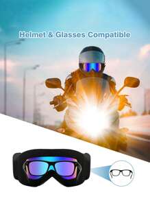 Gafas para moto de cross, gafas de motocicleta, 1/2 paquetes de gafas para ATV, gafas para conducir, gafas de esquí, gafas a prueba de viento, gafas de carreras - Multicolor - Ver 5