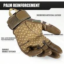 Rubber Guard Tactical Gloves Men Touchscreen Airsoft Motorcycle Hunting Outdoor - 偽裝 - 查看 9