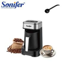 SONIFER Türkischer Kaffeebereiter mit Doppelbrühsystem, intelligentem Anti-Überlauf-Design, Temperaturregelung, 96-98°C präzise Heizung, 250ml PP Tasse, 304 Edelstahl Heizplatte, 700W Kaffeekanne