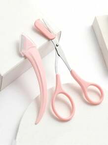 Set de 4 piezas/2 piezas/1 pieza de recortadora de cejas de acero inoxidable con cuchilla curva, tijeras para cejas y peine, herramienta de belleza para principiantes apta para cualquier tipo de piel, accesorios para depilación para hombres y mujeres, maquillaje, decoración de habitaciones, tocador, viajes, dormitorio, accesorios de maquillaje, rasuradora de cejas, baratijas, regalos, regalos para mujeres, regalos de Navidad, sorteos, viajes, artículos baratos, artículos esenciales de viaje - Multicolor - Ver 10