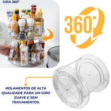 Bandeja Acrílica 2 Andares Giratória 360 Organizadora Multiuso
