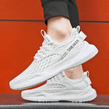 Men's Low-Top Breathable Lightweight Lace-Up Casual Fashion Sneakers, Versatile Sports Shoes For All Seasons