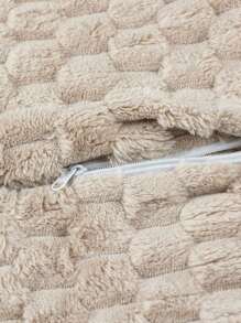 Kit Of 2 Cushion Covers 45cmx45cm Velvety In Soft Decorative Plush With Zipper - Vainilla - Ver 3