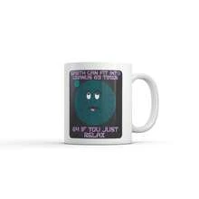 Earth Can Fit Into Uranus 63 Times Mug Funny Sarcastic Space Graphic Novelty Coffee Cup Funny Ceramic Printed Drinkware Cup - White - View 1