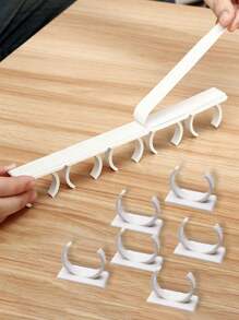 1pc-4pcs Spice Jar Wall Mount Rack, Modern Minimalist White Hanging Spice Bottle Storage Organizer For Kitchen - Multicolor - View 8