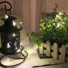 1M/2M/3M Luces de cadena de alambre de cobre LED cálidas/de colores alimentadas por batería Cadena de luces mini para fiesta, hogar, regalo, decoración (3 modos: parpadeo/parpadeo lento/luz constante)