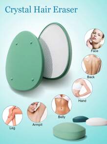 Goma de șters de păr din cristal pentru femei și bărbați, instrument reutilizabil de îndepărtare a părului cu exfoliere magică fără durere, dispozitiv de șters de păr magic pentru spate brațe picioare