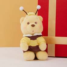 Miniso 迪士尼小熊维尼蜜罐冒险毛绒钥匙扣饰品，6.3*2.56 英寸（1 件） - 黃色 - 查看 3