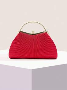 Rhinestone-Embellished Gold Evening Clutch Bag, Princess Style, Small Square Bag Suitable For Wedding Bride, Gift For Mom