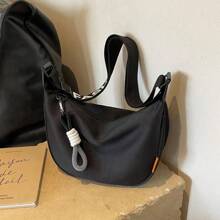 2025 New Fashion Crossbody Bag Wide Shoulder Strap Design Single Shoulder Bag Style Commuting Dumpling Women Bag - 粉色 - 查看 9