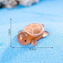 10pcs Glow-In-The-Dark Mini Turtle Miniature Landscape DIY Desktop Decor, Beach Party Cute Cartoon Small Gift - Multicolor - View 28