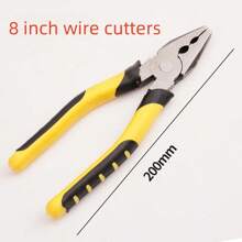 1 件/3 件工业级碳钢夹具套装，6 英寸和 8 英寸多功能夹具，防滑防锈钢丝钳，尖嘴钳，斜口钳，用于切割、剥线和夹紧，电工橡胶手柄实用钳，室内/室外维护工具 - 彩色 - 查看 5