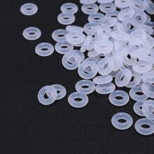 100 Peças Clipes de Silicone Brancos Encantos Espaçadores de Segurança de Silicone para Fazer Pulseiras de Encantos, Colares, Joias em 5/6/7/8/9/12 mm