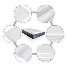 1pc Mattress Protective Cover Bag, 120/150/180/200 X 35cm, 0.08mm Thick PE Transparent, Moisture-Proof, Dust-Proof, Moving And Home Storage