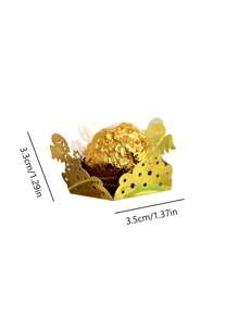 50 Pièces De Papier D'emballage Pour Truffes Doré Rose, Doublure En Papier De Bonbon Et De Cupcake, Doublure De Gâteau Et De Cupcake Carrée, Coupes De Papier Pour La Cuisson Du Chocolat